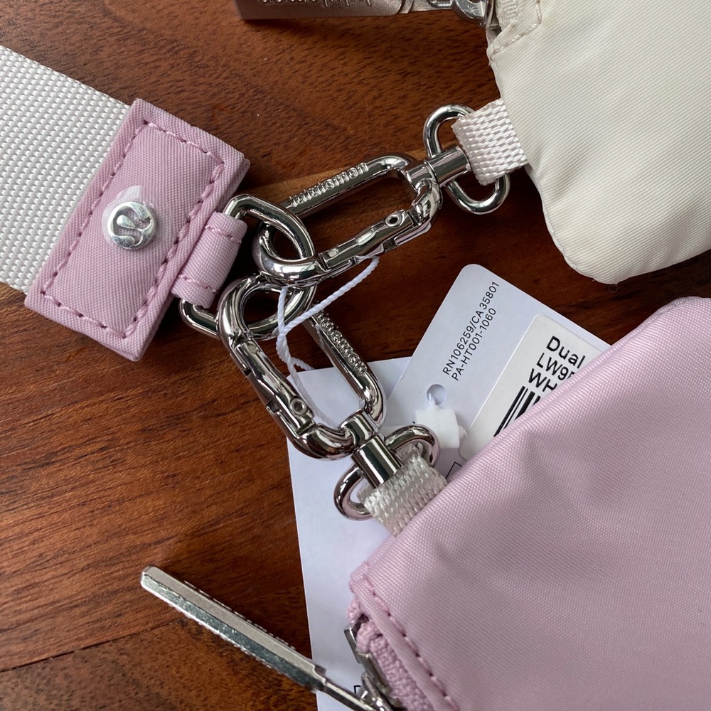 Lululemon Dual Pouch Wristlet White Opal / Pink Peony - Picture 10 of 13